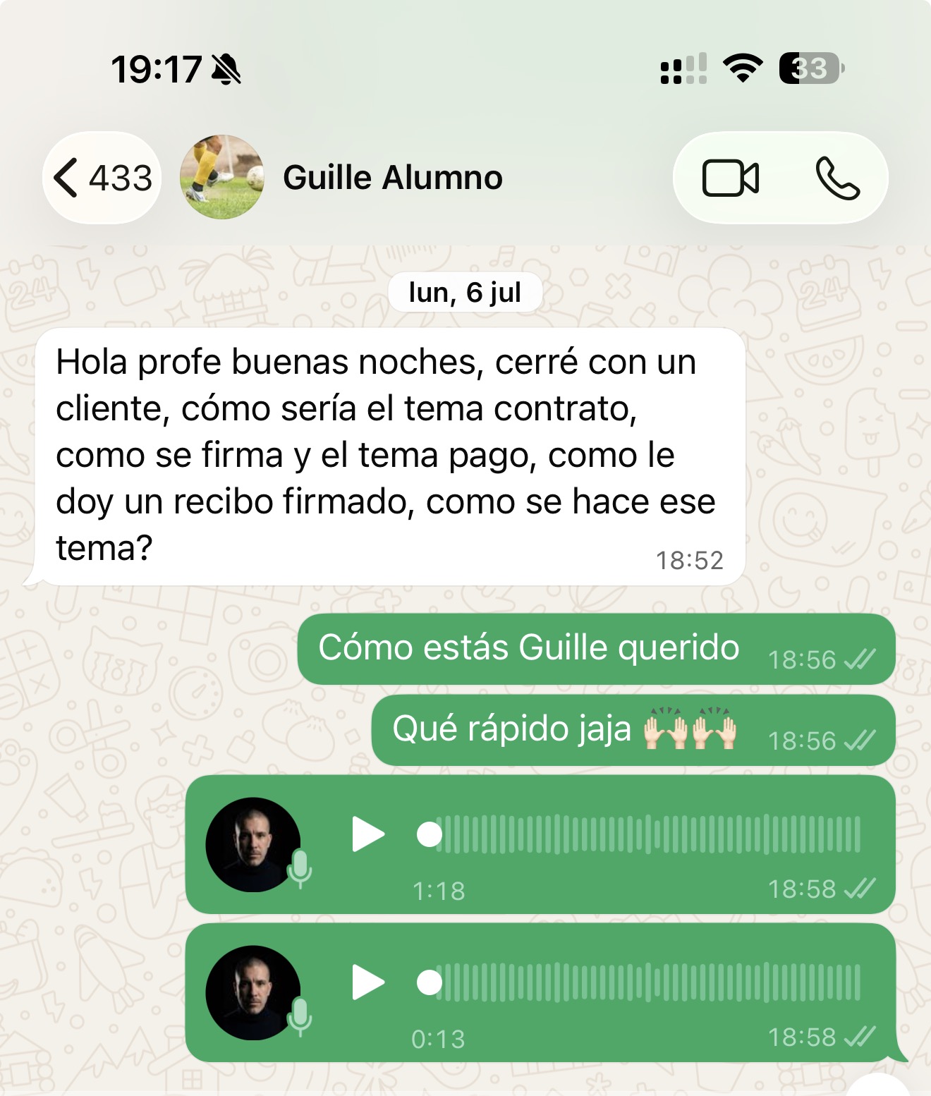 Alumno generando resultados - Propify Academy